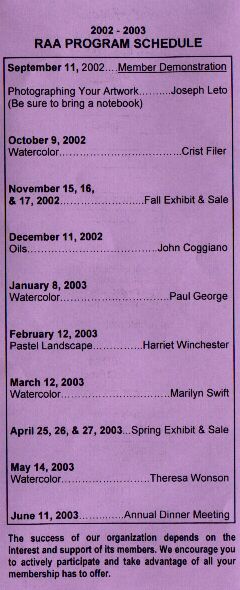 Program Schedule